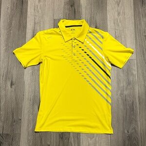 Adidas Men's Yellow Golf Polo